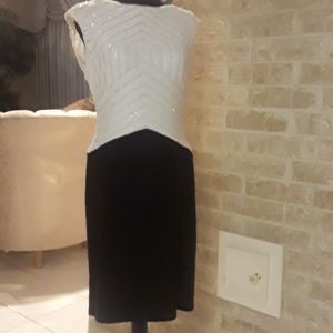 Black and white eloquent dress